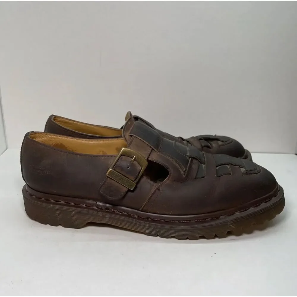 Vintage Y2K Dr. Martens Brogue Buckle Woven Mary Jane Size‎ 11 Men